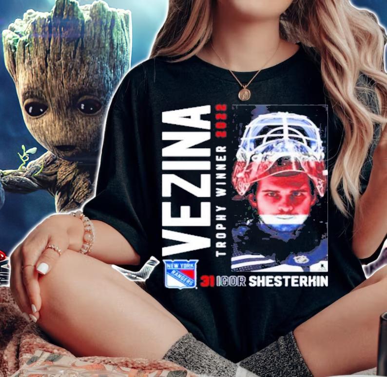 New York Rangers Igor Shesterkin 2022 Vezina Trophy Winner Shirt t-shirt