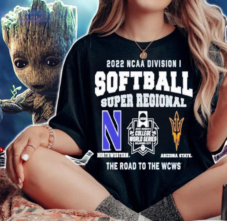 Northwestern Vs Arizona State NCAA D-I Softball Super Regional WCWS Shirt t-shirt