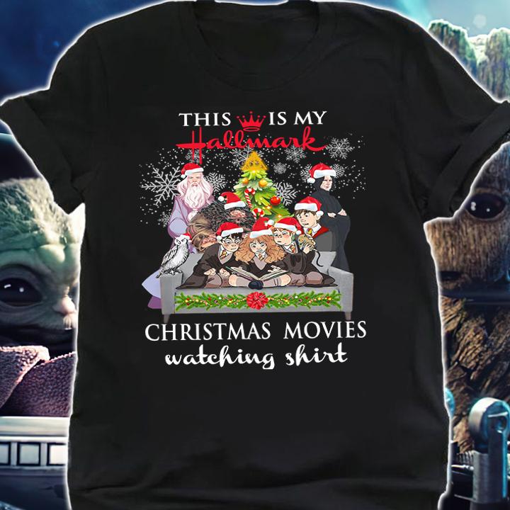 Harry Potter Characters This Is My Hallmark Christmas Movies Watching Shirt t-shirt