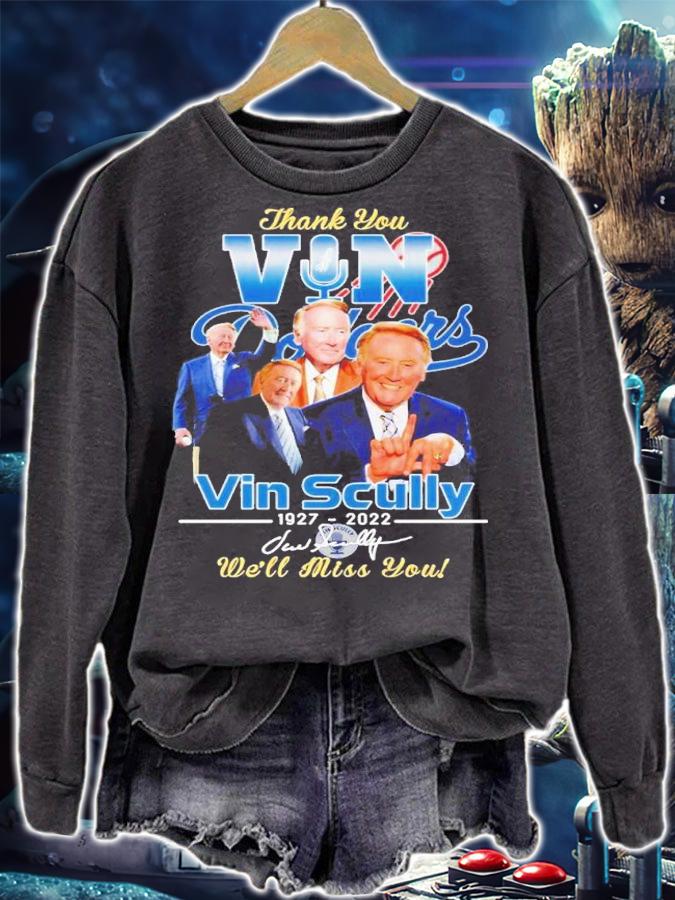 Thank you Vin Scully 1927 2022 we'll miss you signature shirt t-shirt