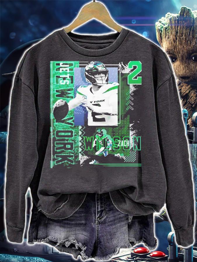 Zach Wilson Football Paper Graphic Shirt t-shirt sweatshirt