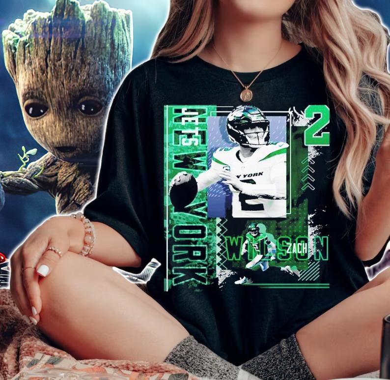 Zach Wilson Football Paper Graphic Shirt t-shirt woman shirt