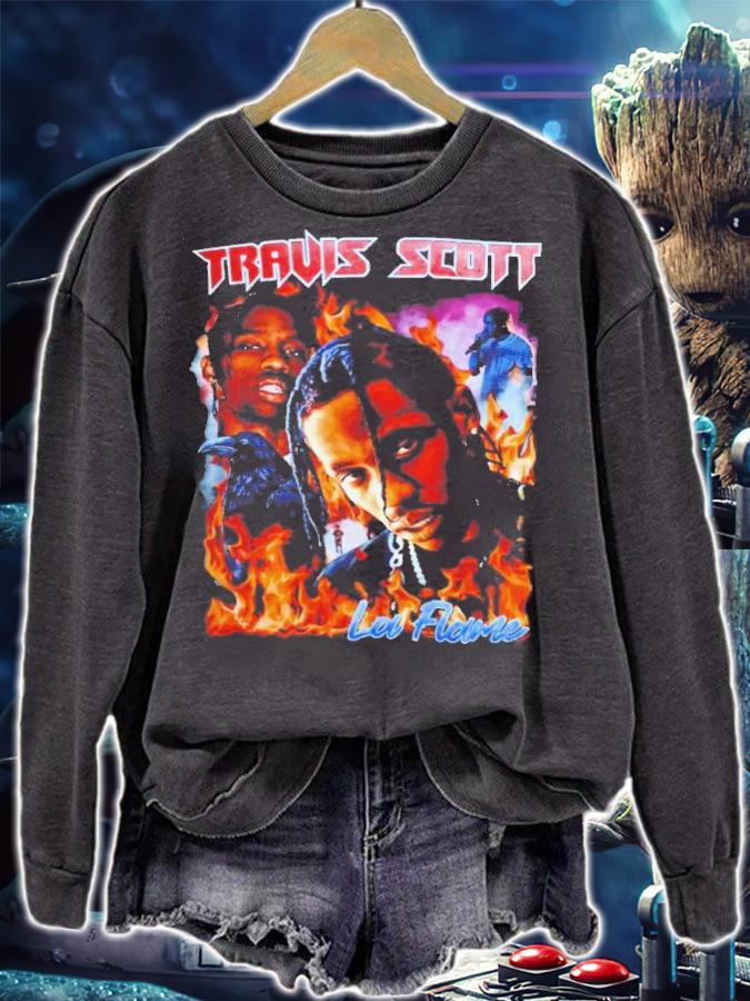 Travis Scott La Flame Retro Shirt t-shirt sweatshirt