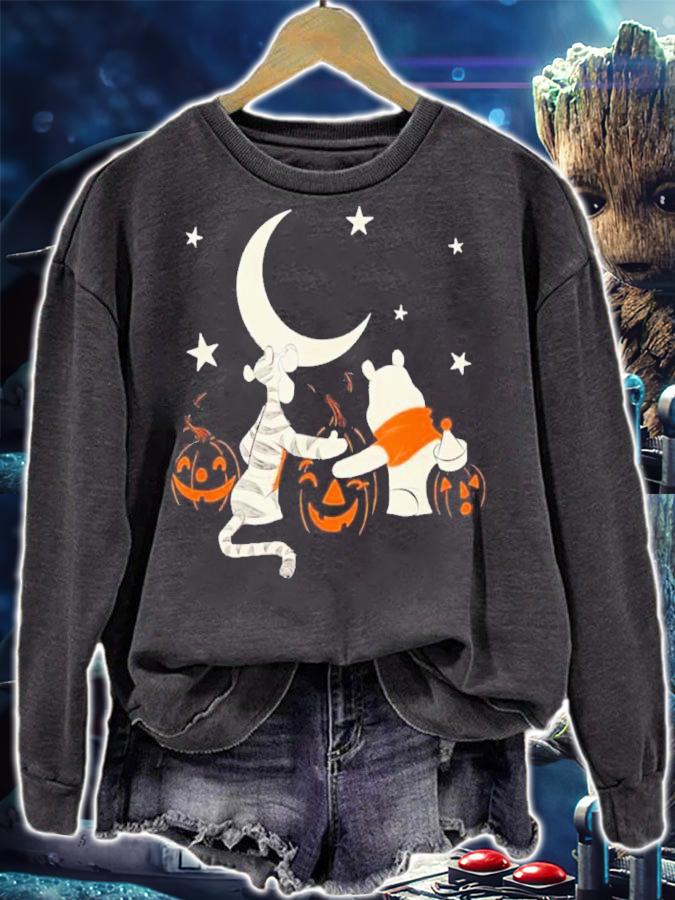 Winnie The Pooh Halloween Tigger And Pooh Pumpkins Shirt t-shirt sweatshirt