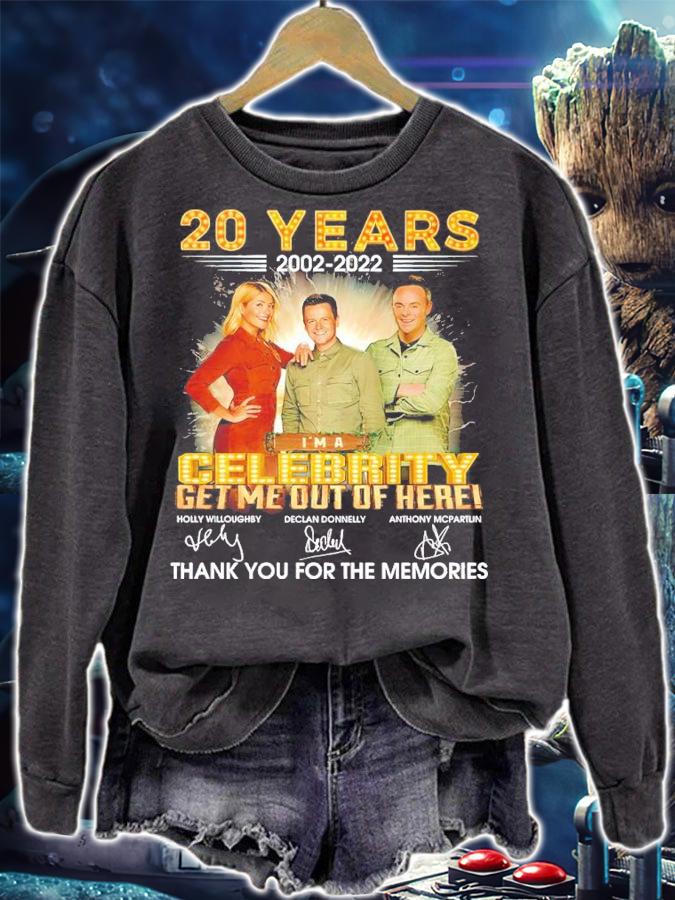 20 Years 2002-2022 Celebrity Get Me Out Of Here Signatures Thank You For The Memories Shirt t-shirt