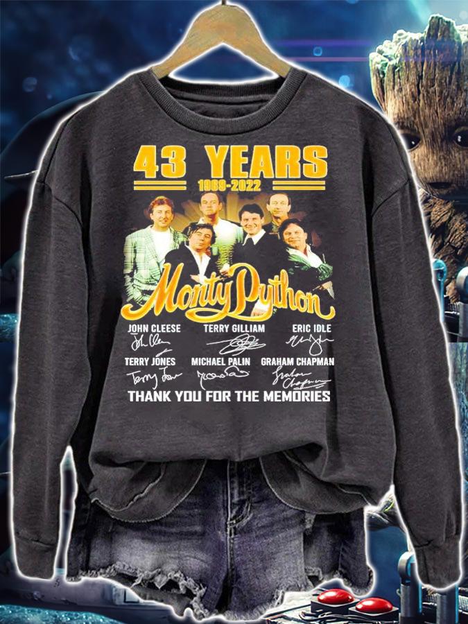 43 Years 1969-2022 Monty Python Signatures Thank You For The Memories Shirt t-shirt