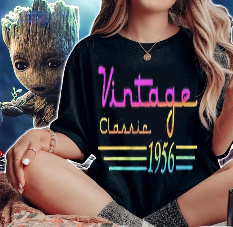 65Th Birthday 65 Years Old Vintage Retro 1956 Birthday Shirt t-shirt woman shirt
