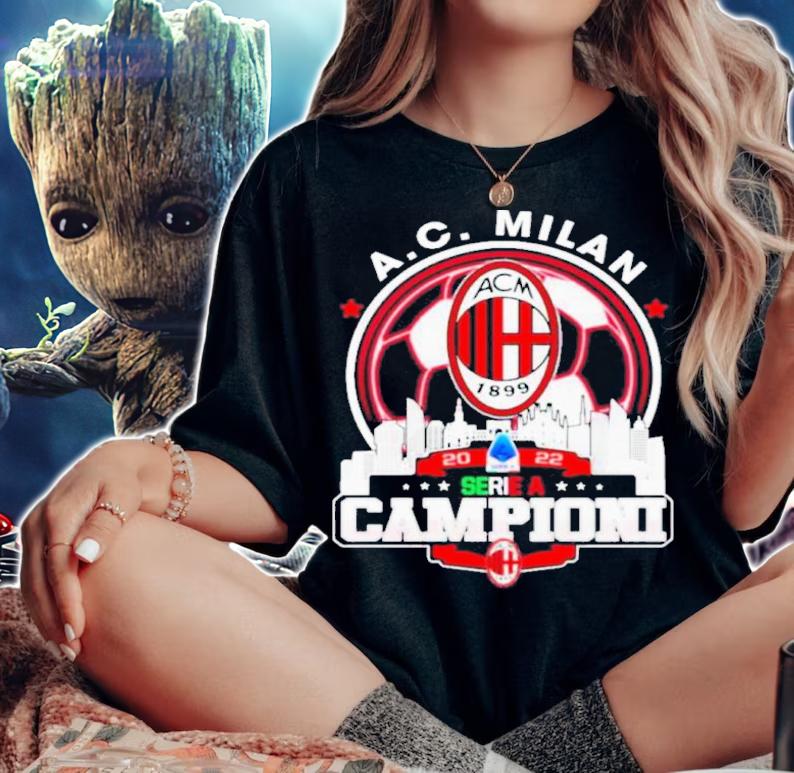 AC Milan 2022 Serie A Champions Shirt t-shirt woman shirt