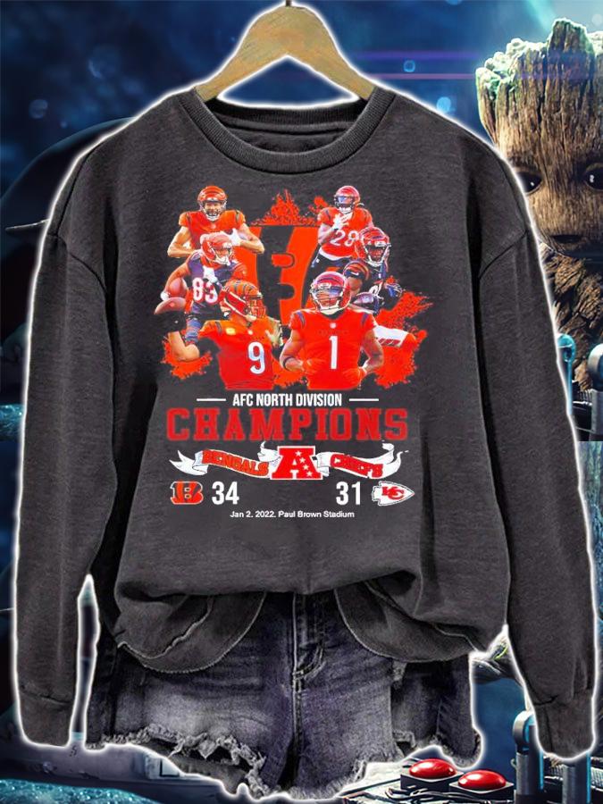 AFC North Division Champions Bengals vs Chiefs shirt t-shirt sweatshirt