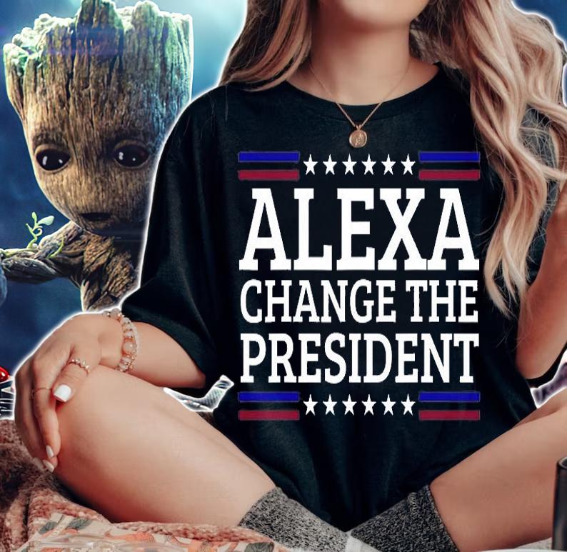 Alexa Change The President Funny Political Impeach 46 T-Shirt t-shirt woman shirt
