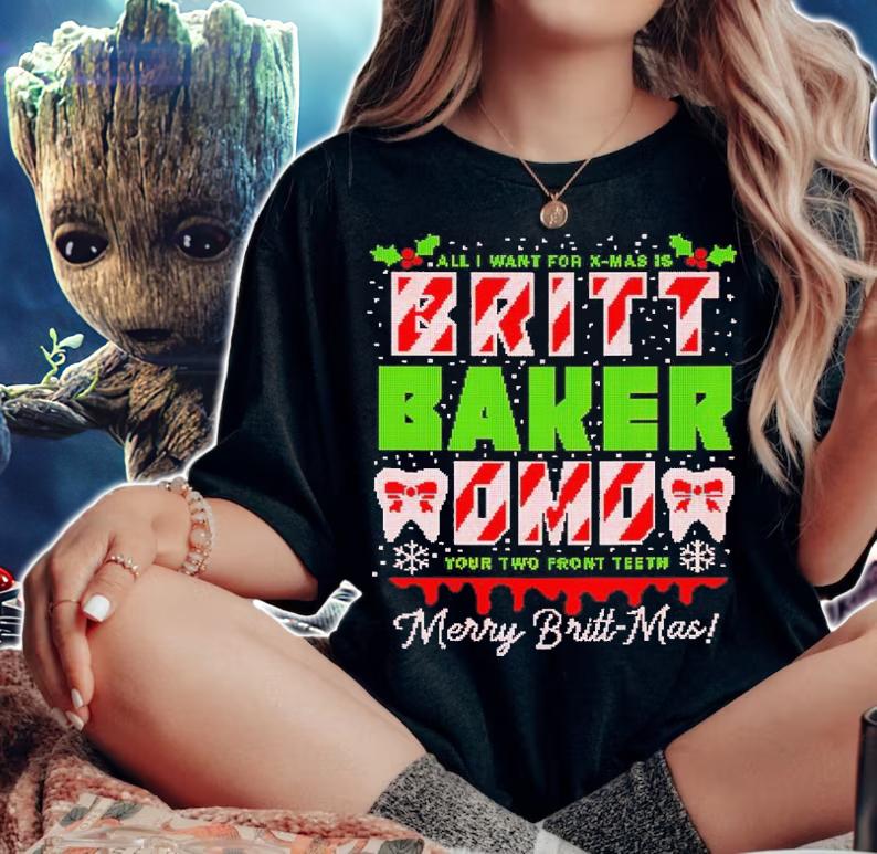All I Want For X-mas Is Britt Baker DMD Your Two Front Teeth Shirt t-shirt