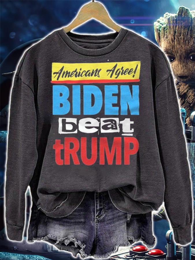 Anti Biden americans Agree Biden Beat Trump T-Shirt t-shirt