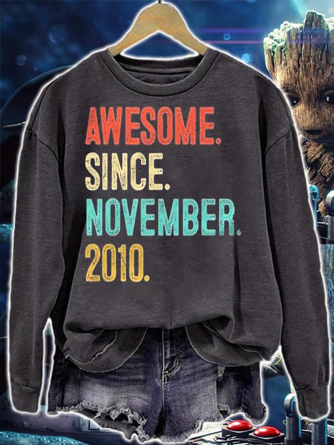 Awesome Since November 2010 11 Years Old 11Th Birthday Gift Shirt t-shirt