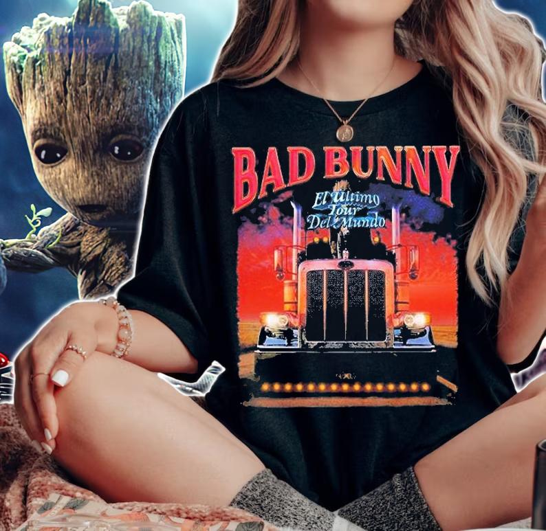 Bad Bunny Tour 2022 Del Mundo T-Shirt t-shirt woman shirt