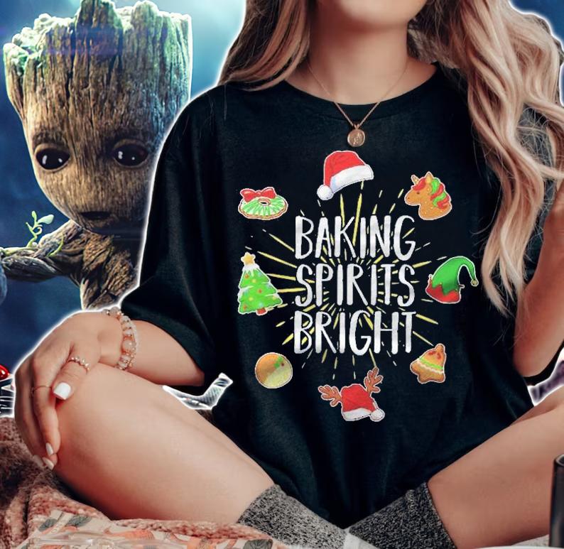 Baking Spirit Bright Christmas Tree X-Mas Cookie Kids Shirt t-shirt woman shirt