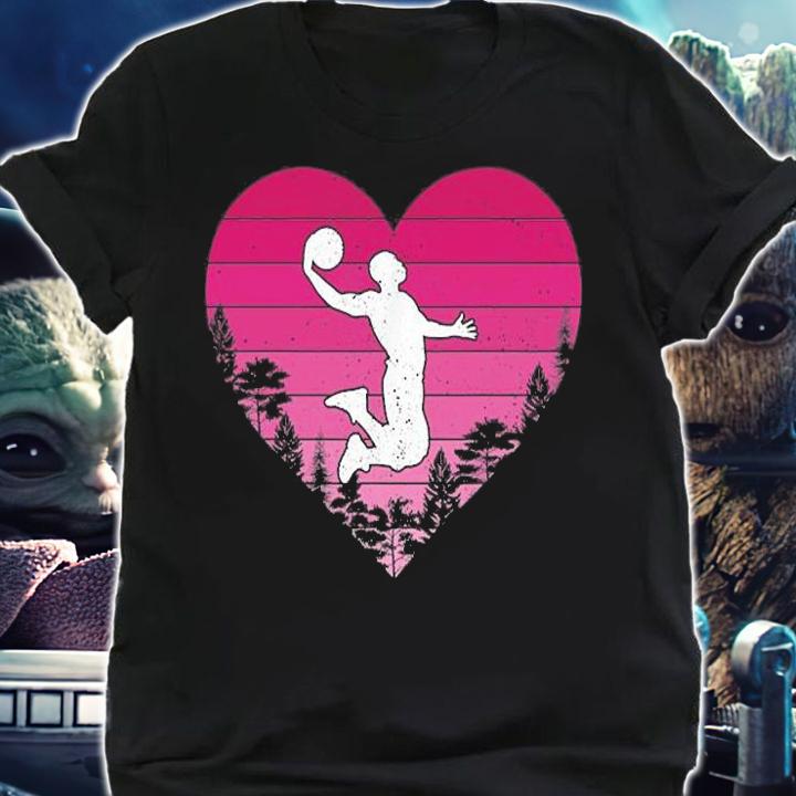 Basketball Sports Lover Vintage Heart Basketballs T-Shirt t-shirt shirt