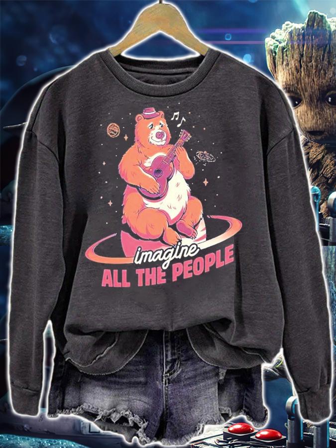 Bear Imagine All the People Shirt t-shirt sweatshirt