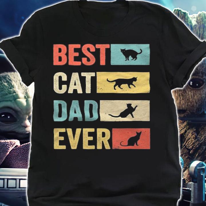 Best cat dad ever cat dad fabulous T-shirt t-shirt