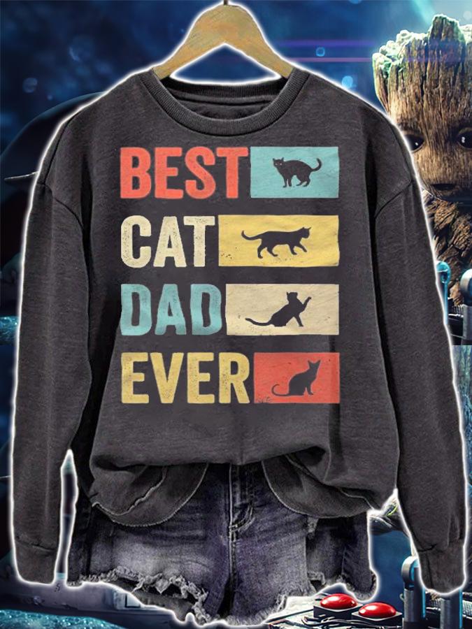 Best cat dad ever cat dad fabulous T-shirt t-shirt