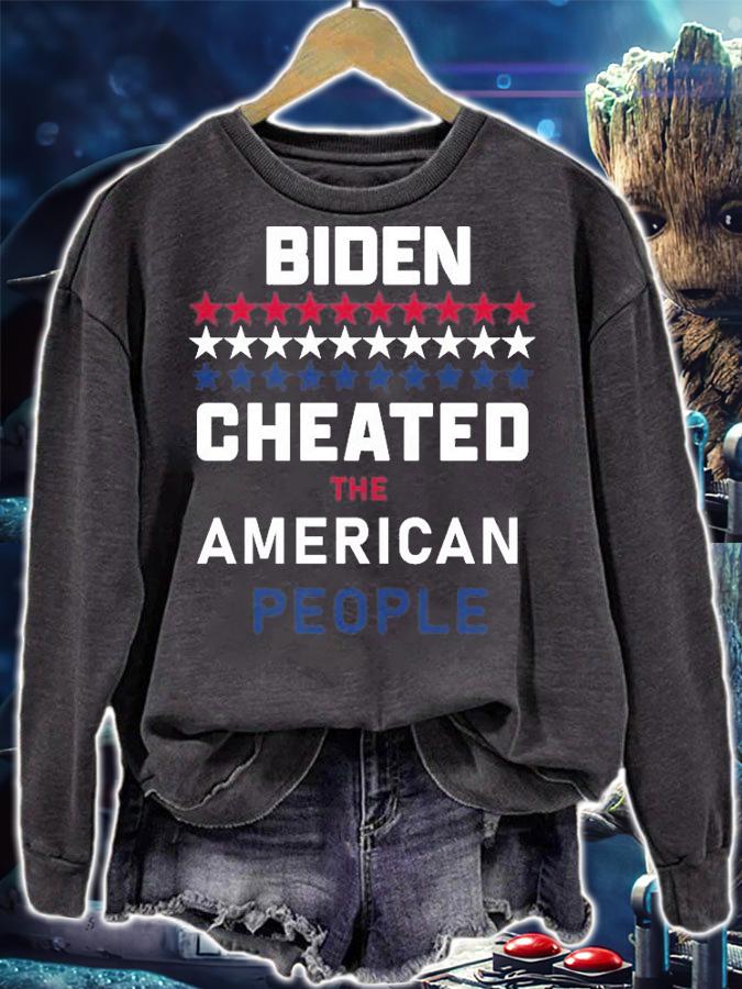 Biden Cheated The American People Not My President T-Shirt t-shirt