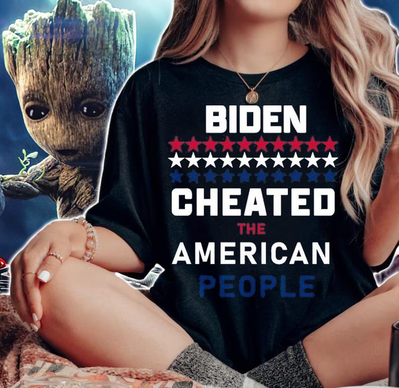 Biden Cheated The American People Not My President T-Shirt t-shirt