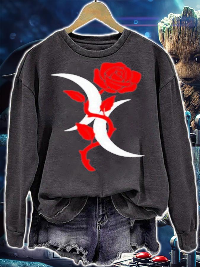 Bisexual Crescent Moon Rose shirt t-shirt