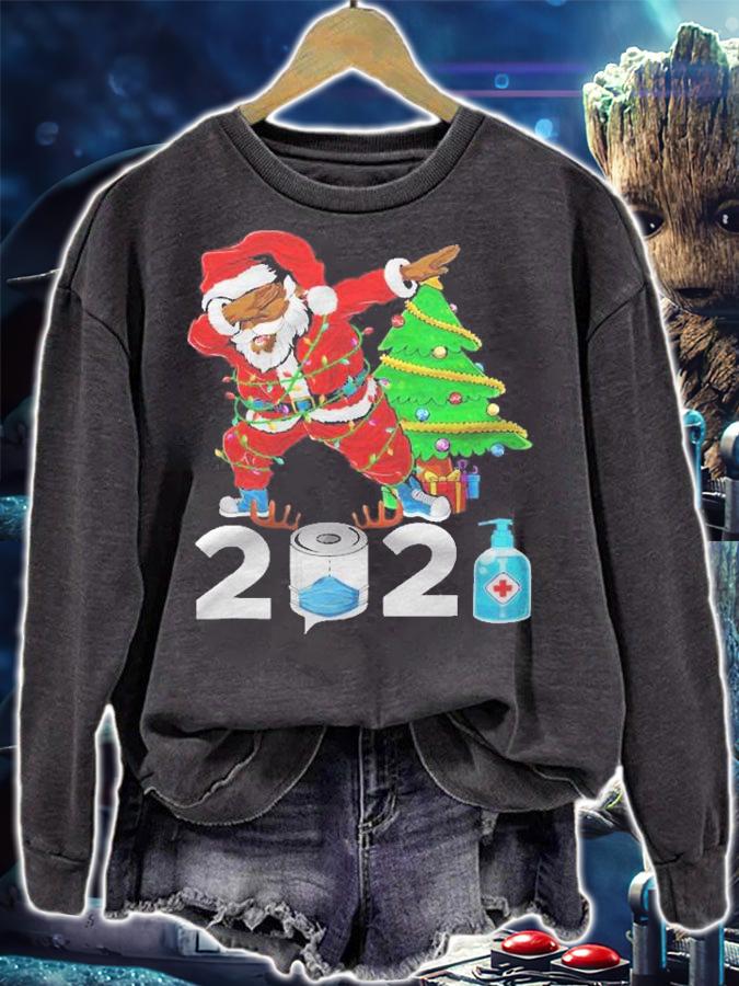 Black African American Santa Claus With Mask Christmas 2021 Ver2 Shirt t-shirt