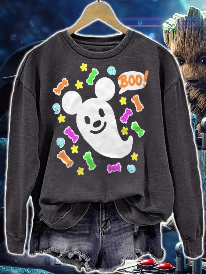 Boo!!! Classic Halloween Mickey Cartoon T-shirt t-shirt sweatshirt