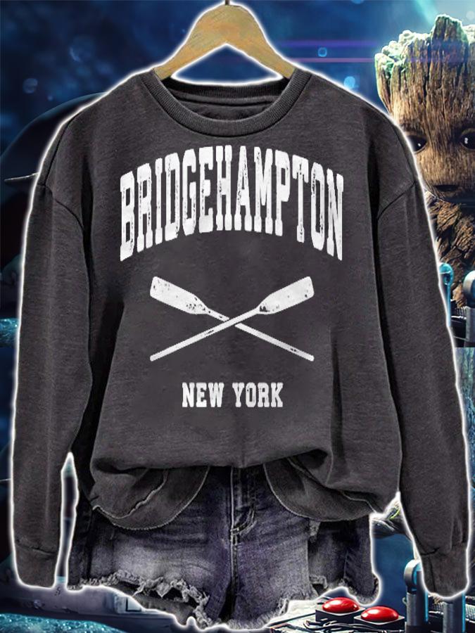 Bridgehampton New York Vintage Nautical Crossed Oars T-shirt t-shirt sweatshirt
