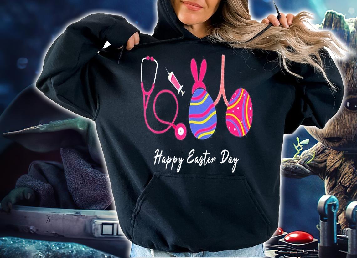 Bunny Egg Lungs Respiratory Nurse Therapist Happy Easter Day T-Shirt t-shirt