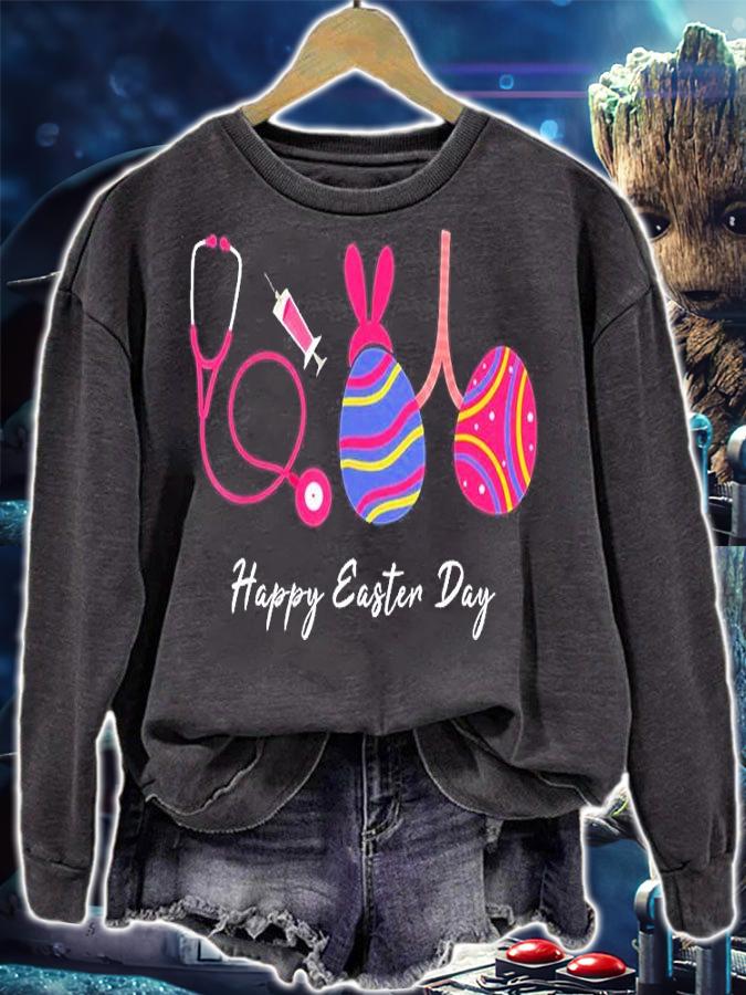 Bunny Egg Lungs Respiratory Nurse Therapist Happy Easter Day T-Shirt t-shirt