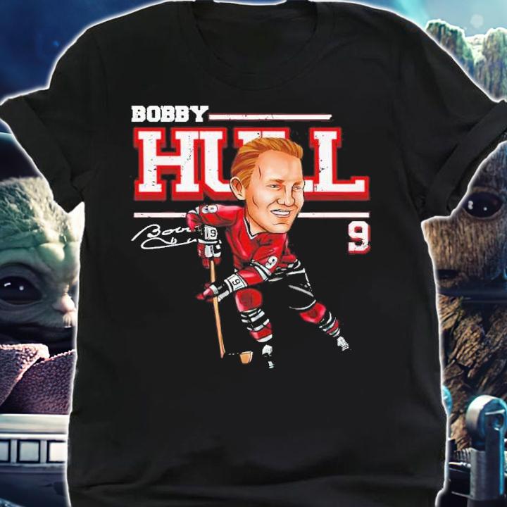 Bobby Hull Chicago Cartoon Hockey Shirt t-shirt shirt