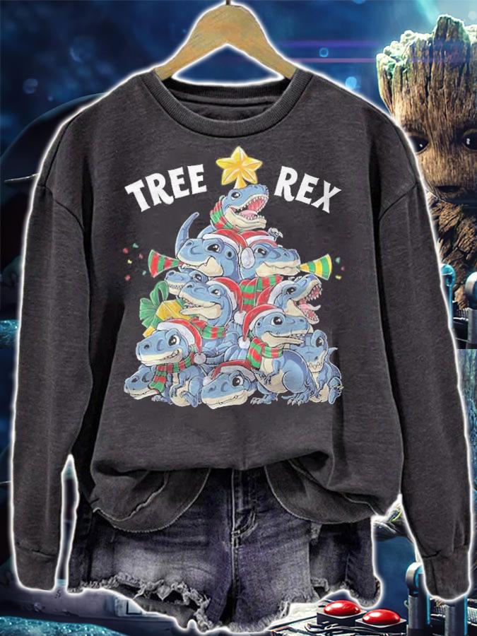 Christmas Dinosaur tree Rex T-shirt t-shirt