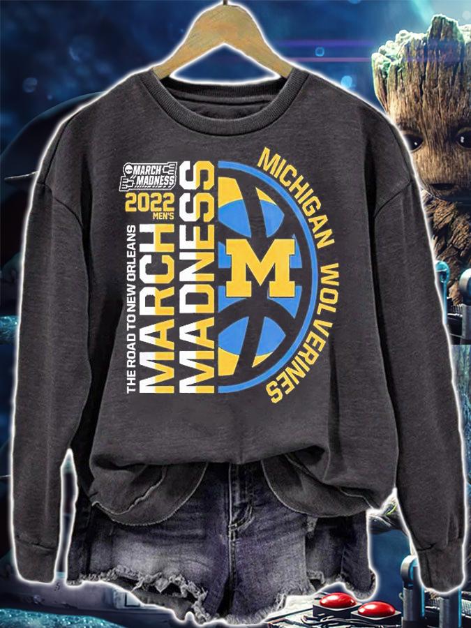 Michigan Wolverines 2022 Mens NCAA The Road To New Orleans March Madness T-Shirt t-shirt sweatshirt