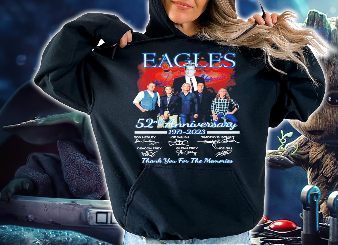 Official Eagles 52nd Anniversary 1971-2023 Signatures Thank You For The Memories Shirt t-shirt