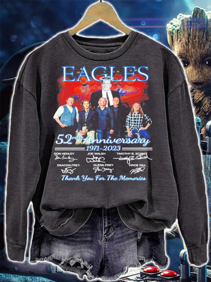 Official Eagles 52nd Anniversary 1971-2023 Signatures Thank You For The Memories Shirt t-shirt