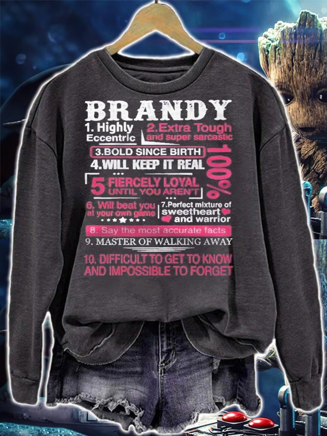 Ten Facts About Women Name Is Brandy Gift First Name Shirt t-shirt sweatshirt