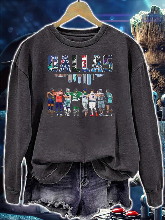 Dallas Sports Teams Signatures Dallas Stars Dallas Mavericks Cowboys t-shirt sweatshirt