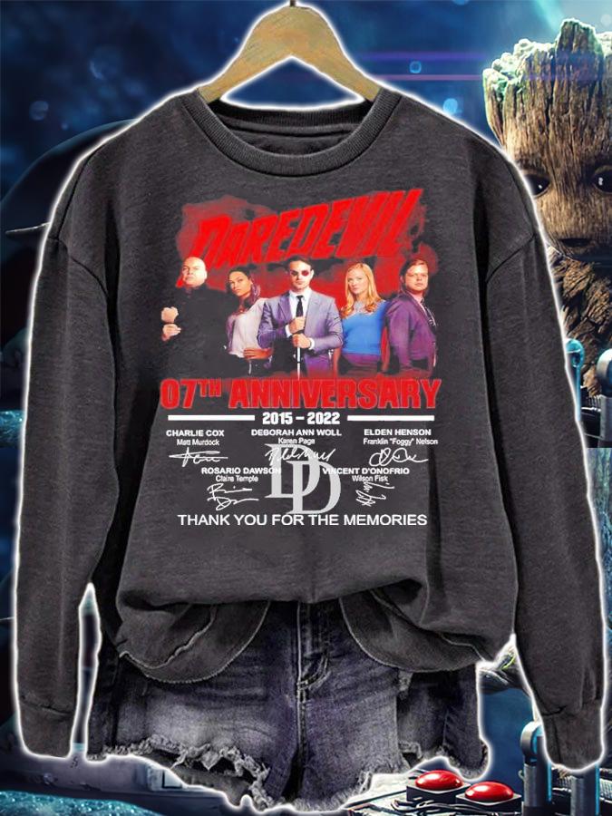 Daredevil 07th Anniversary 2015-2022 Signatures Thank You For The Memories Shirt t-shirt