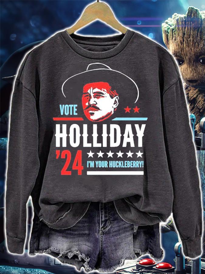 Doc Holliday 2024 Vote Holliday '24 I'm Yyouur Huckleberry Shirt t-shirt
