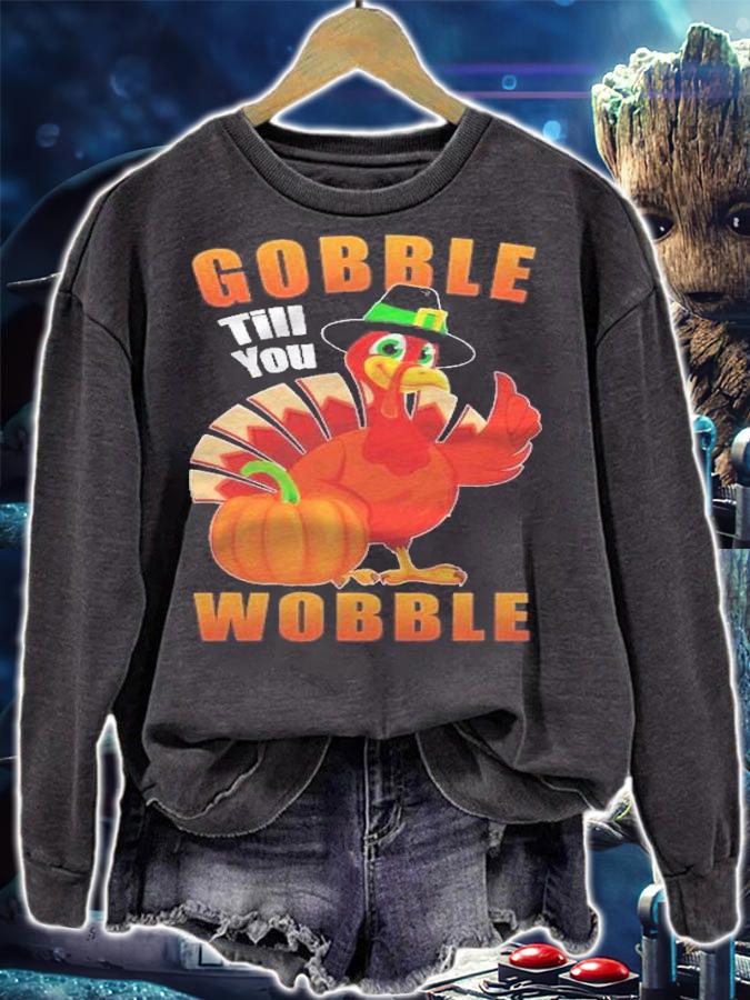 Gobble Till You Wobble Funny Thanksgiving Turkey Lover Gift Shirt t-shirt