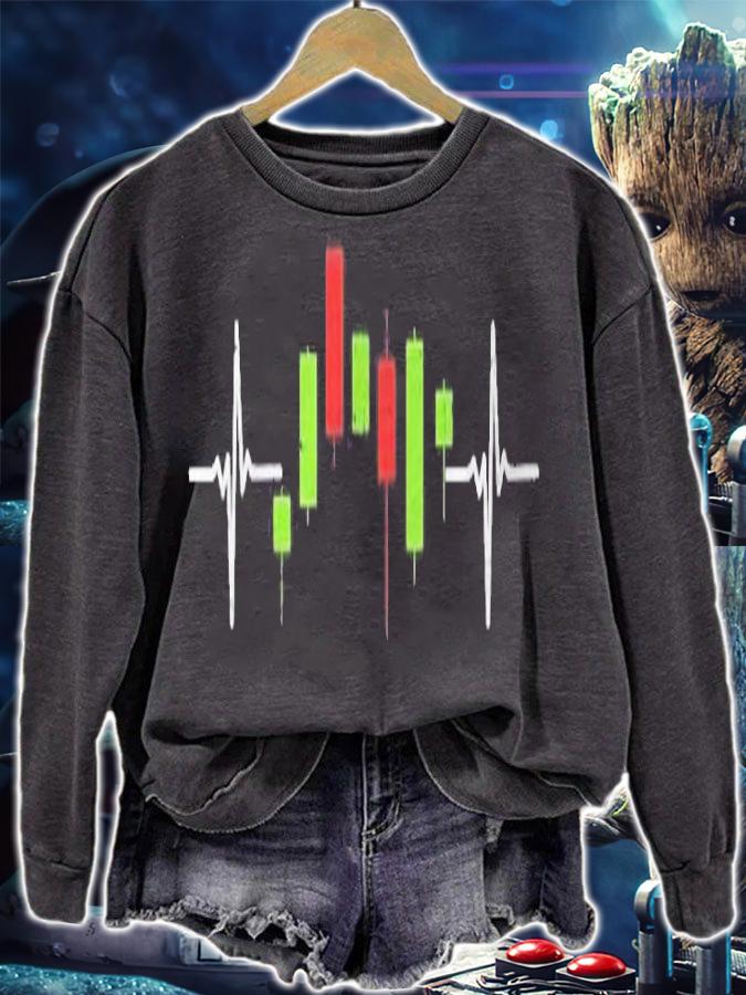 Heartbeat Crypto Stocks Chart Funny Cryptocurrency Men Women T-shirt t-shirt sweatshirt