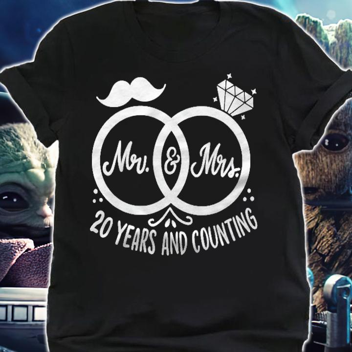 Mr & Mrs 20 Years And Counting 20Th Anniversary Apparel Shirt t-shirt shirt
