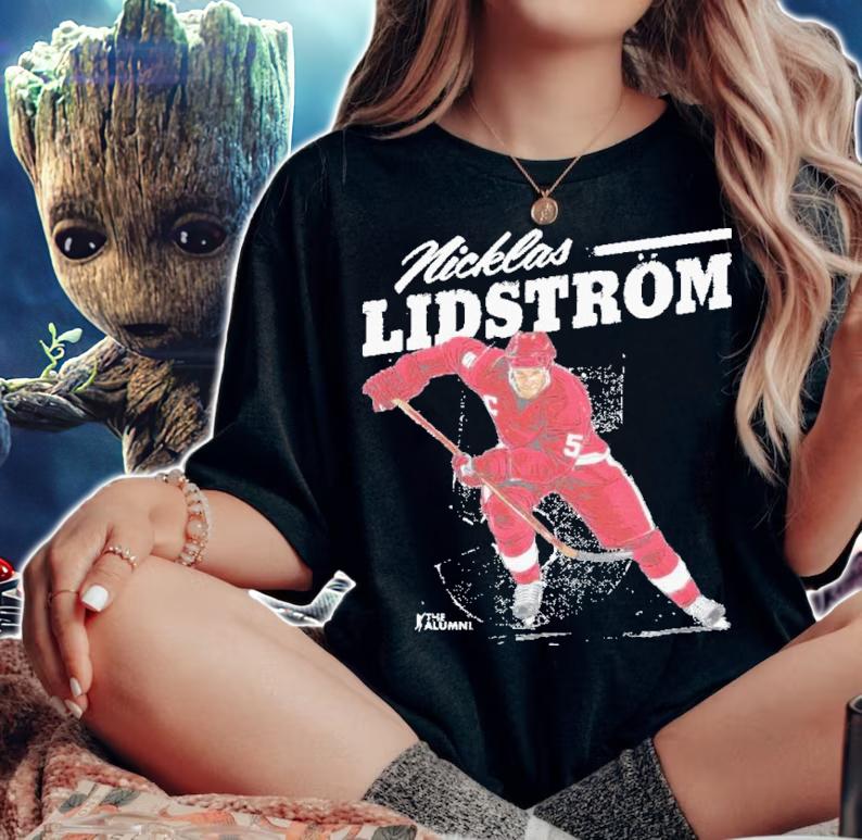 Nicklas Lidstrom Detroit Retro Hockey Signatures Shirt t-shirt