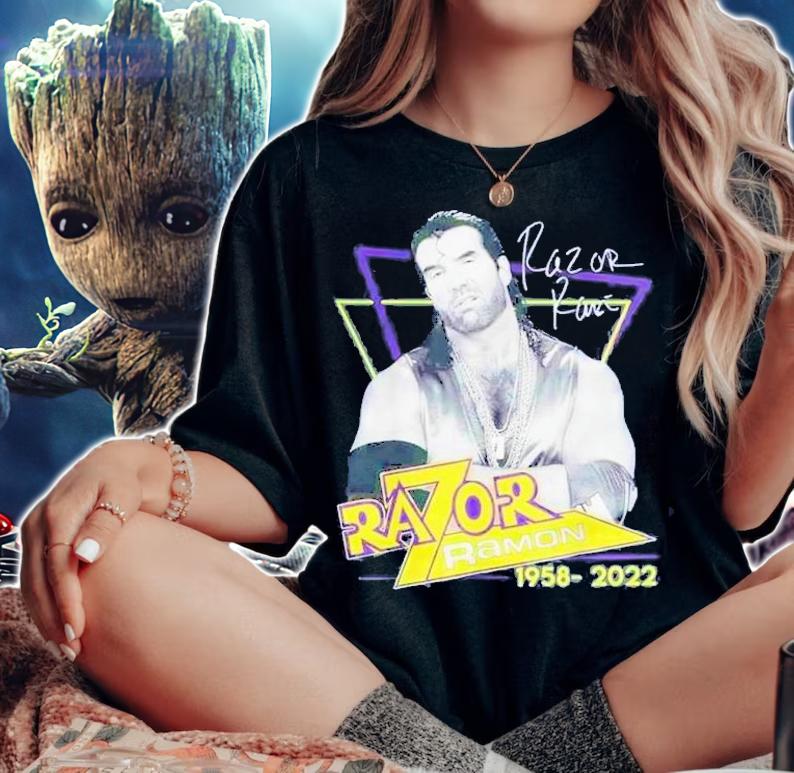 Razor Ramon 1958-2022 Signatures Shirt t-shirt woman shirt