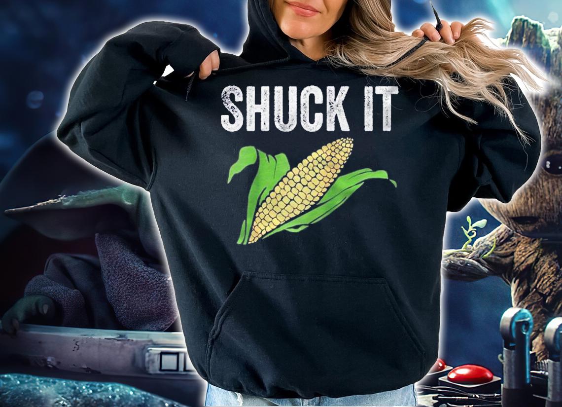Shuck It Funny Farmer Corn Lover Market Festival Gift Raglan Baseball Shirt t-shirt hoodie