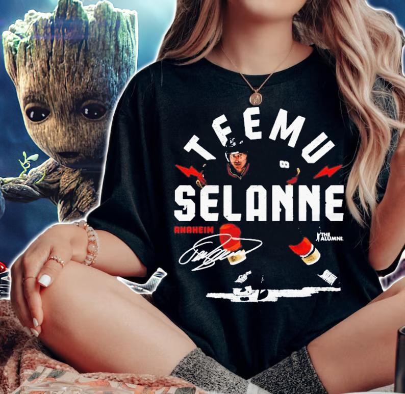 Teemu Selanne Anaheim Arc Hockey Signatures Shirt t-shirt woman shirt