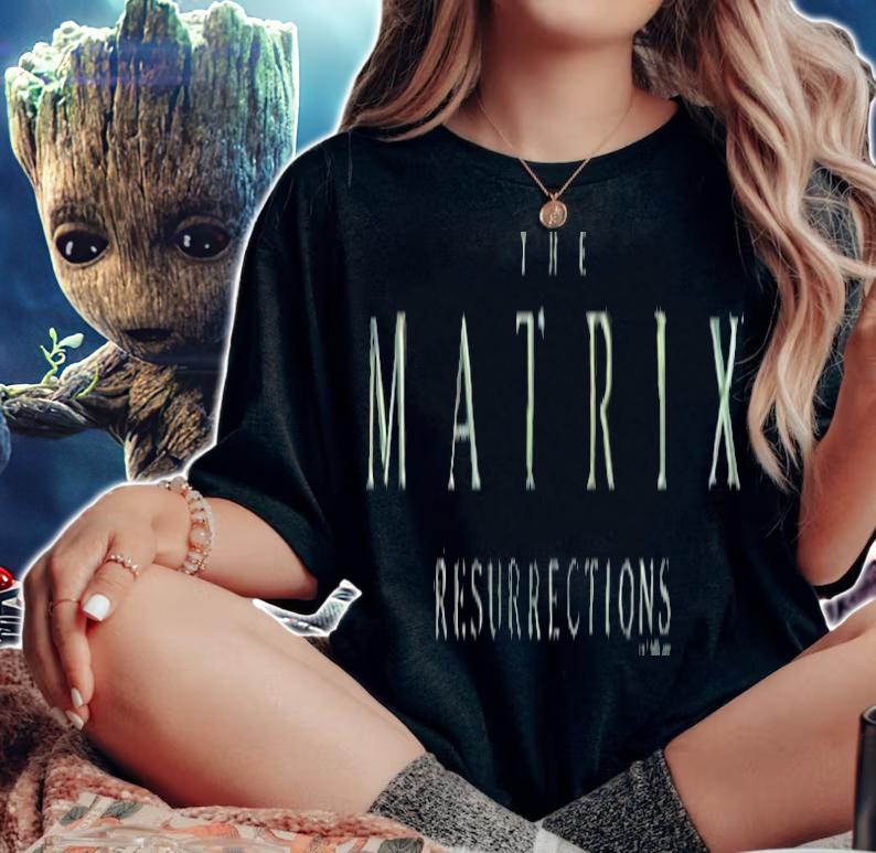The Matrix Resurrections logo T-shirt t-shirt woman shirt