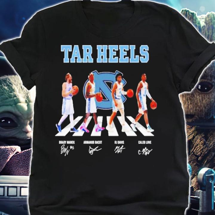 UNC North Carolina Tar Heels Men's Basketball Team Abbey Road Signatures Shirt t-shirt shirt