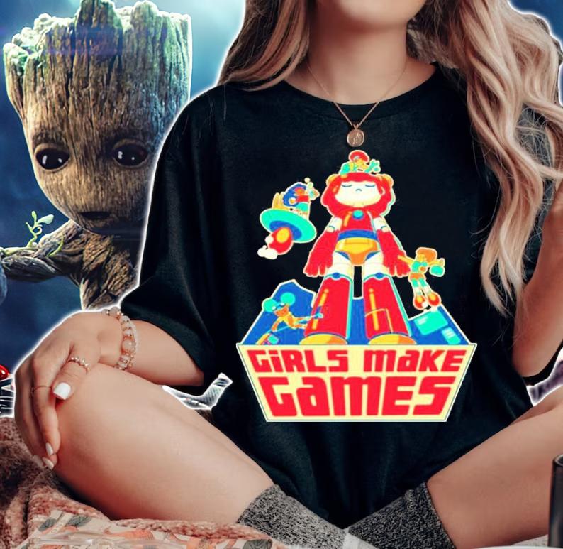 Castpixel Girls Make Games Shirt t-shirt woman shirt